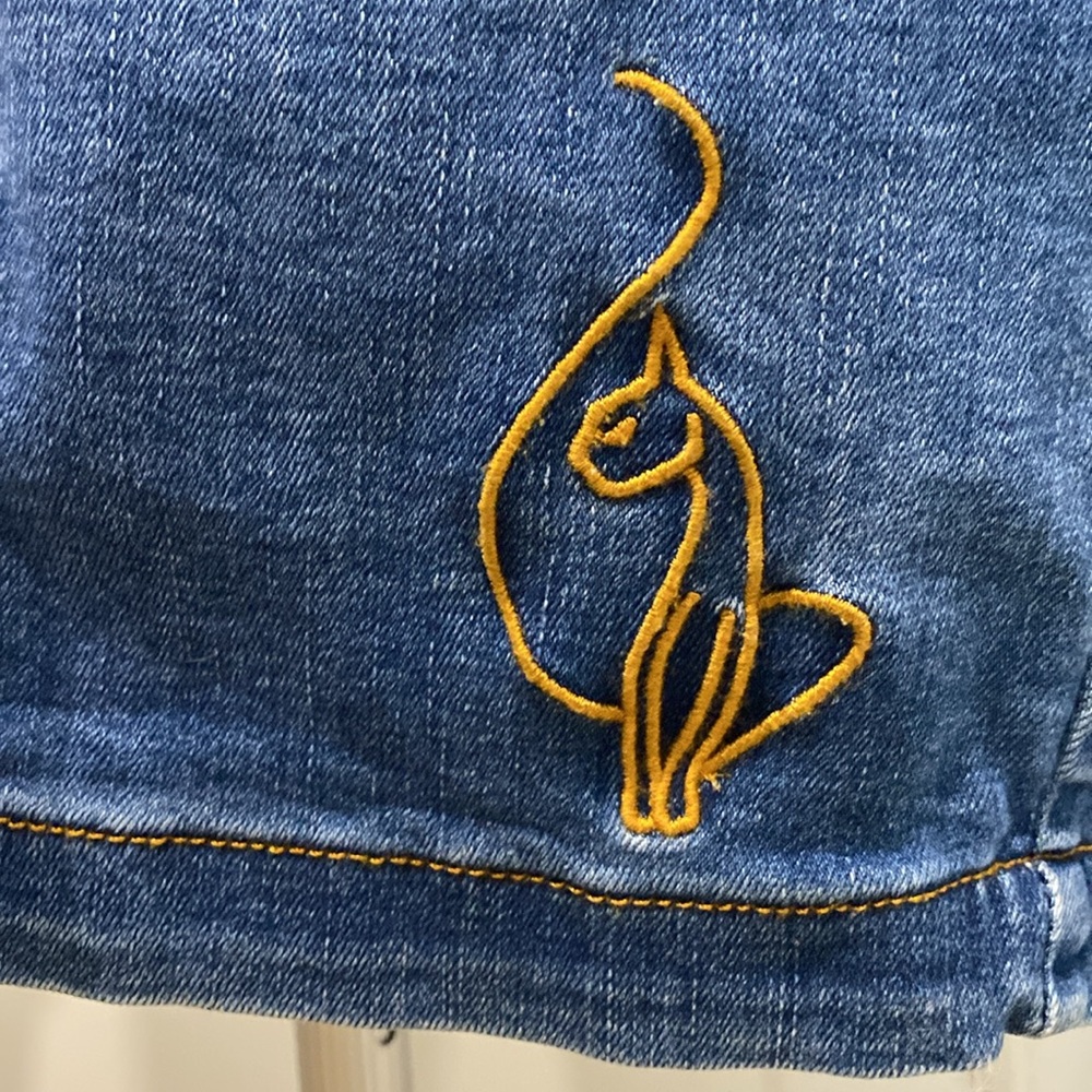 NWT Baby Phat Long Sleeve Denim Dress Gold Hardware with Stretch |Size 2X - Picture 8 of 17